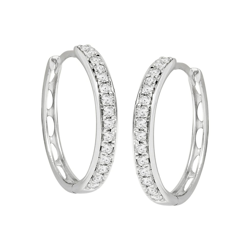 12 Ct Diamond Hoop Earrings